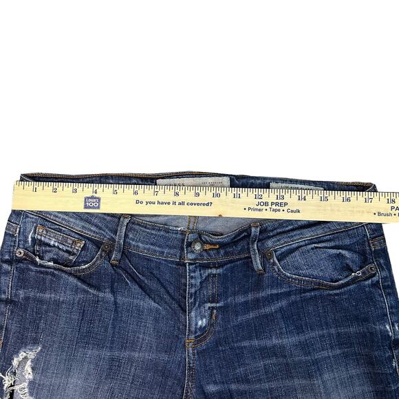 Y2K Guess Premium Jeans Womens 31 Low Rise Flare Distressed Urban Streetwear - Picture 5 of 8